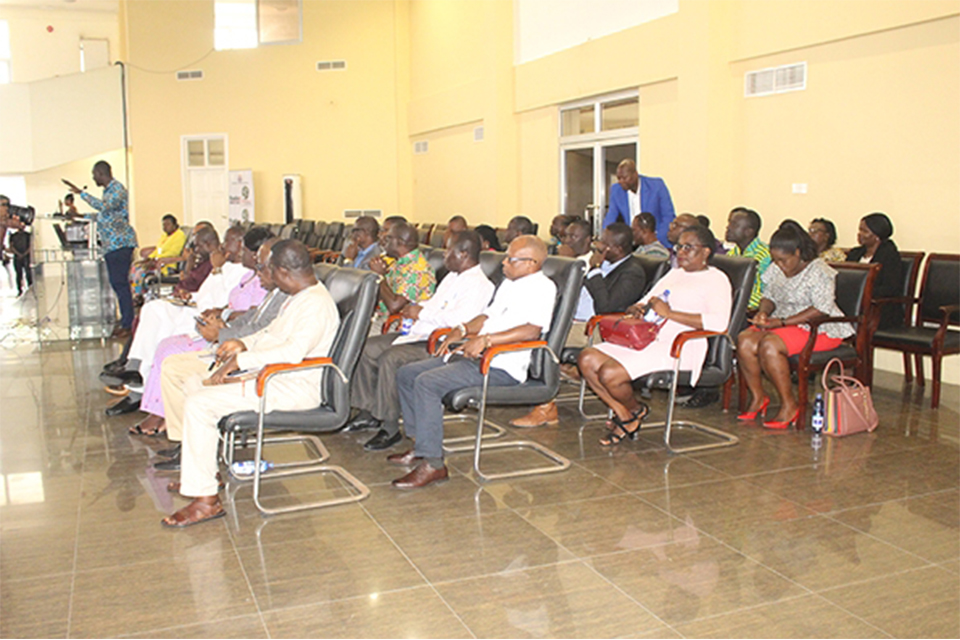 A picture of the University officials who graced the occassion