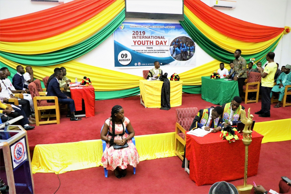 A picture of the Youth Parliament in session