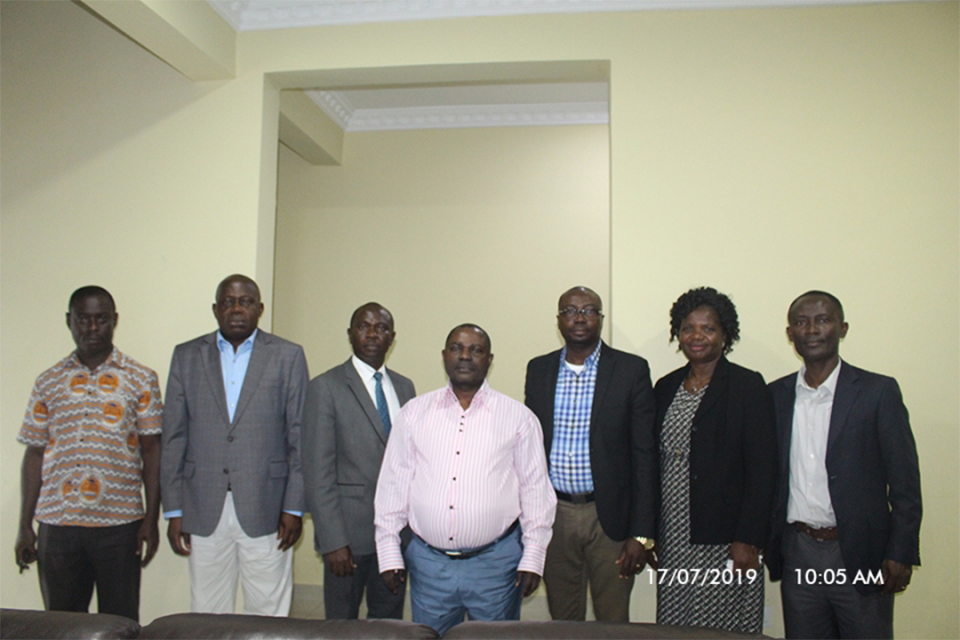 A group picture of Mr. Francis Obeng and some of the University Authorities 