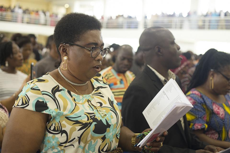 A picture of persons present at the event