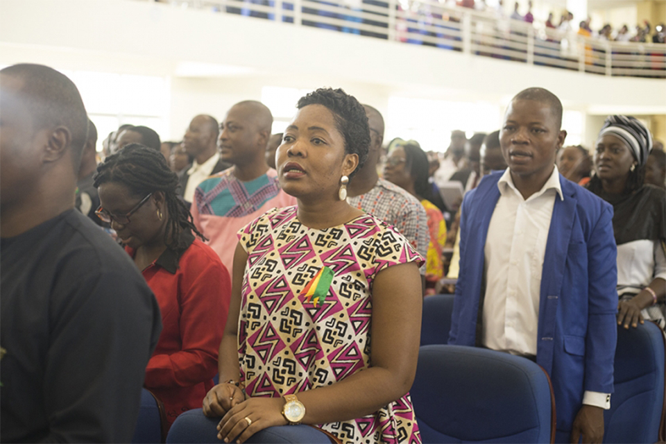 A picture of persons present at the event