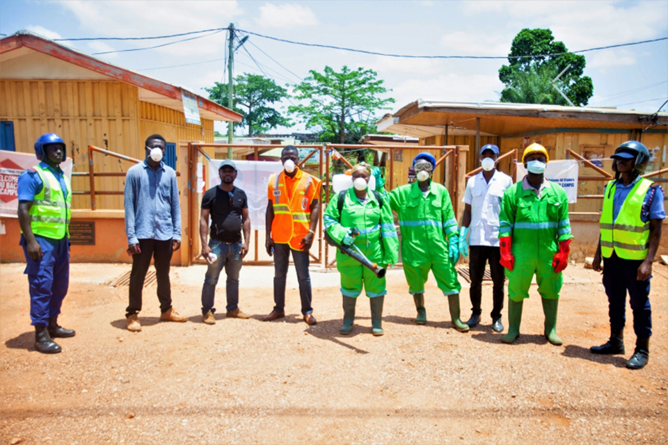 8-member team led by Kwadaso Municipal NADMO Director, Mr. Samuel Aboagye Ofori 