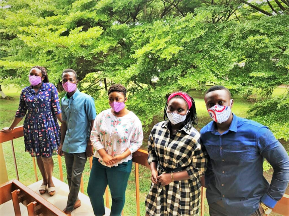 Some National Service and NABCO Personnel in protective COLTEK face masks against COVID-19 pandemic
