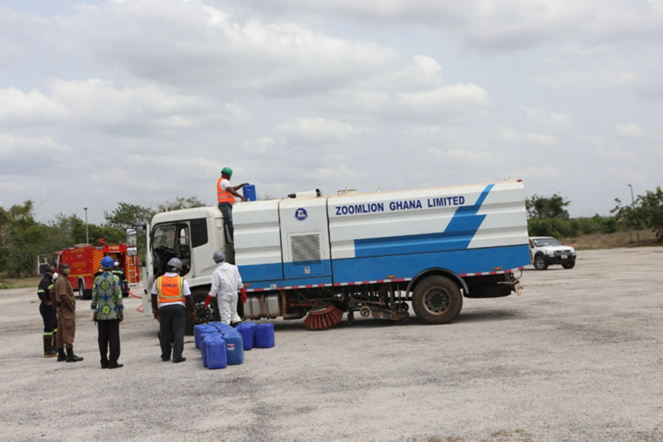 Zoomlion getting ready to disinfect the University 