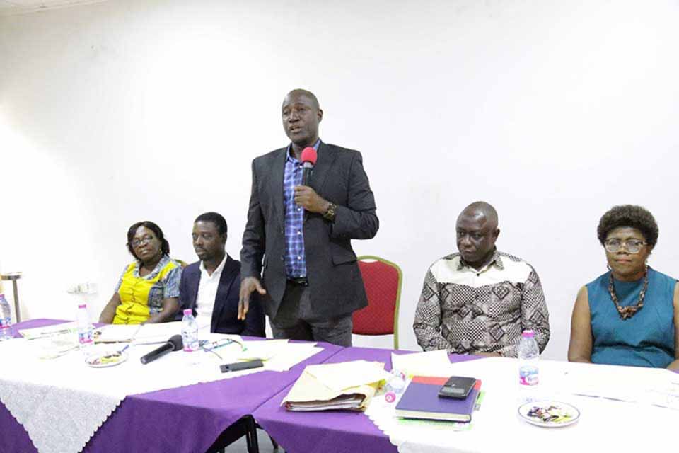 Director of IDeL, Prof. Francis Owusu-Mensah speaking to attendees during the opening session