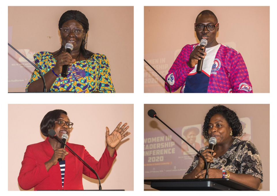 Speakers at the Conference (from top L-R), Prof. (Mrs.) Ruby Hanson, Dr. Akwasi Amponsah, Dr. Beth Offei-Awuku and Dr. Lucy Effeh Attom