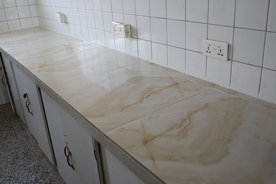 One of the refurbished kitchens 