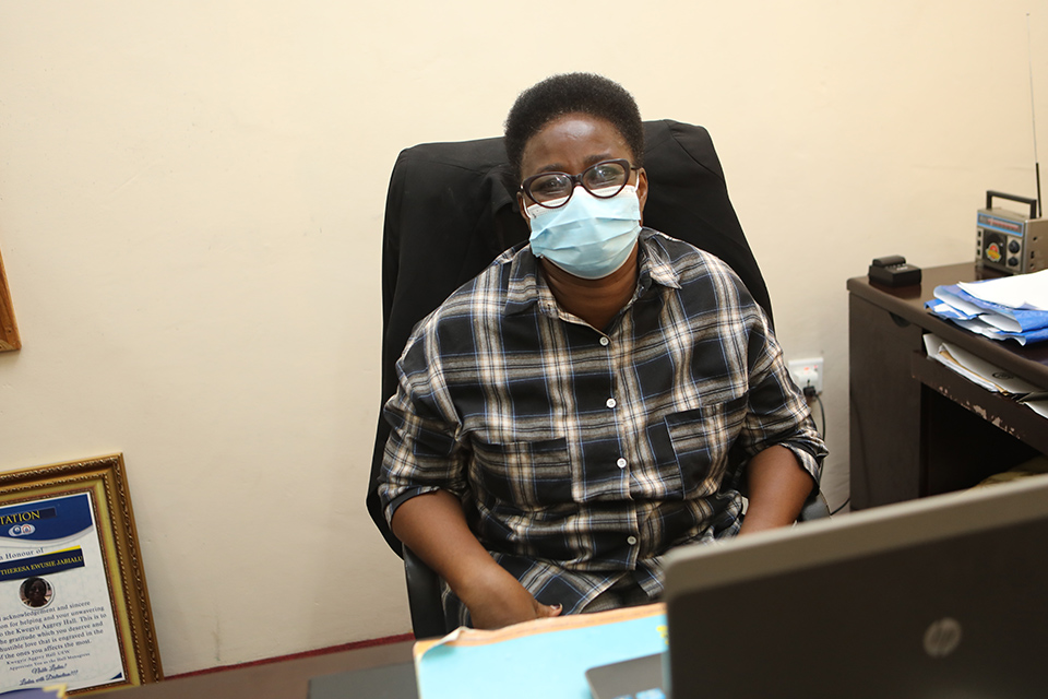 Hall Manageress, Ms. Theresa Ewusie Jabialu