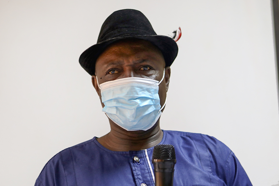 Prof. Owusu-Mensah during the opening ceremony of the five-day workshop for Centre Coordinators and Administrators