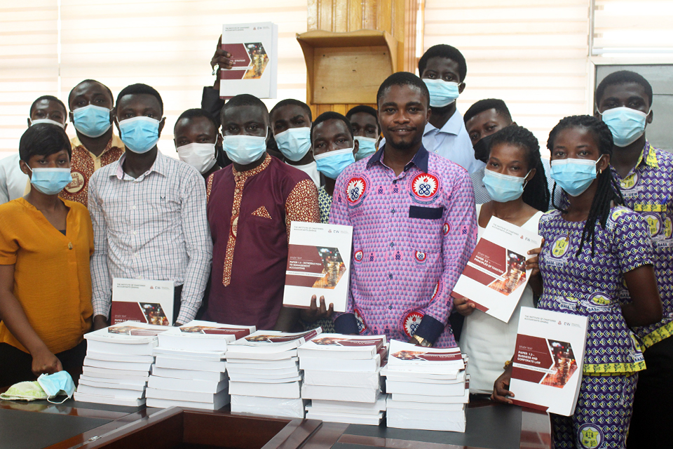 Group picture showcasing the items donated 