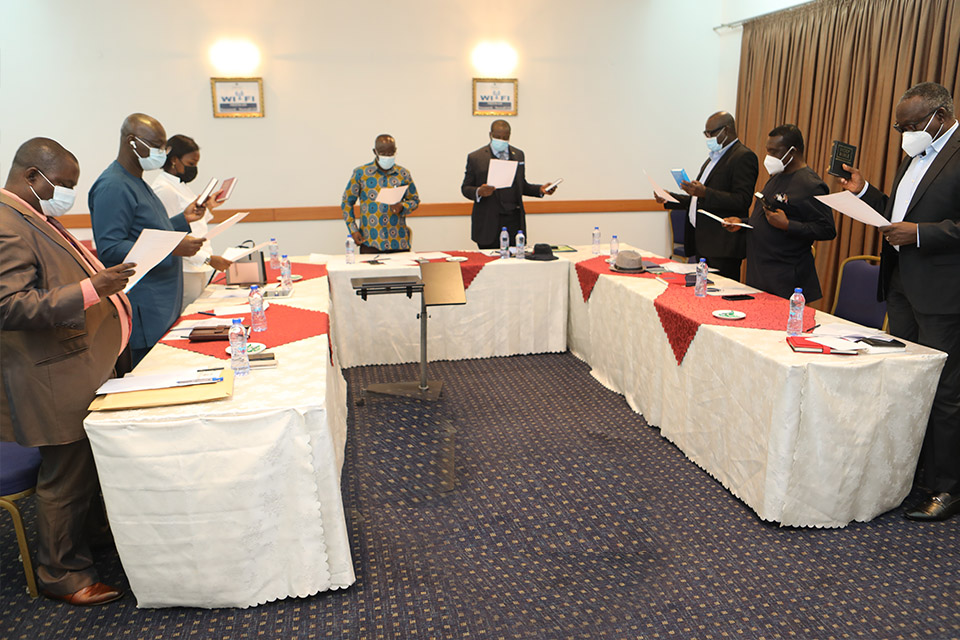 The eight-member Search Committe set up by the University Governing Council