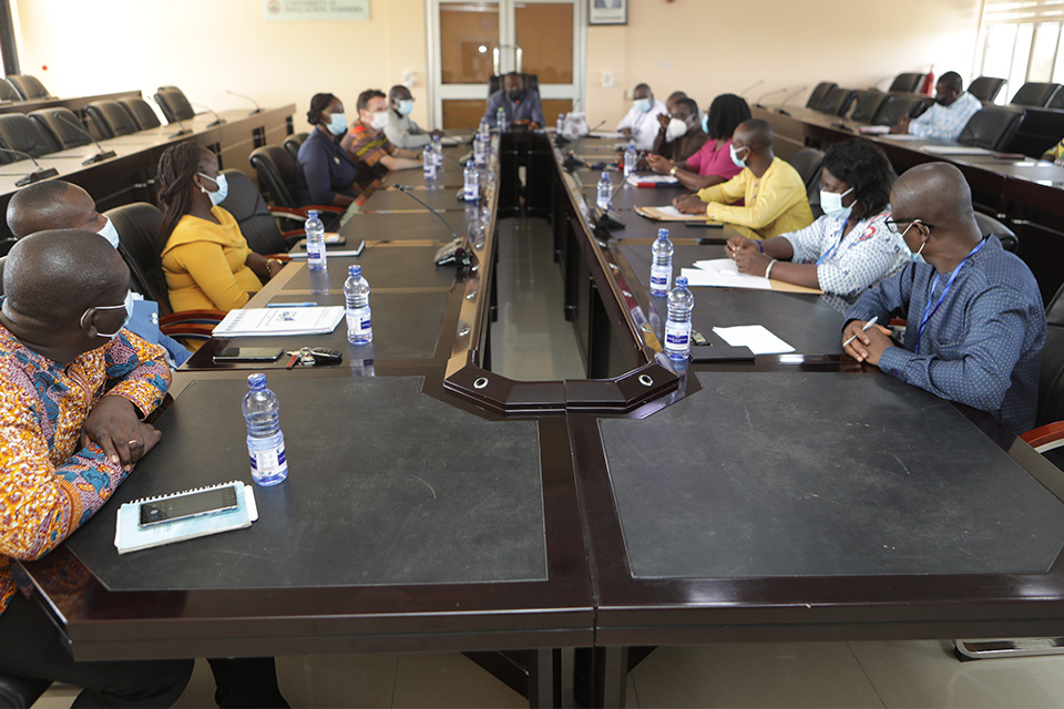 Representatives of T-TEL and UEW in a discussion during the meeting