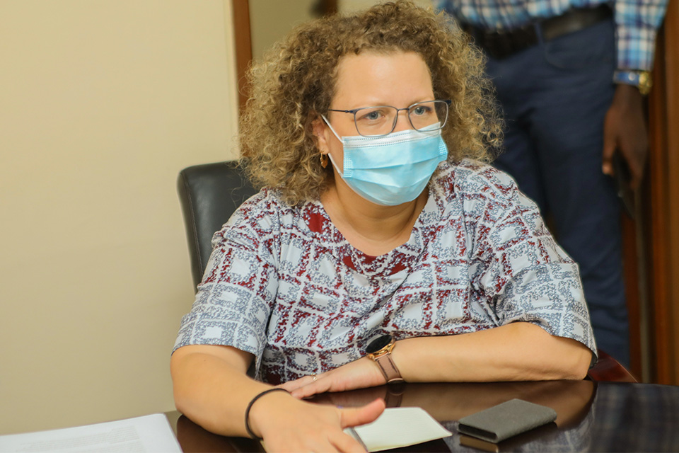 H. E. Shani Cooper telling the rationale for her visit