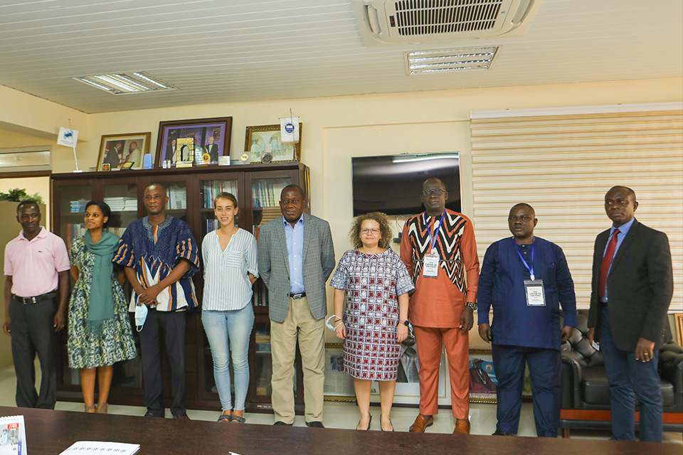 UEW Management members in a group photography with the Israeli Ambassador and her entourage