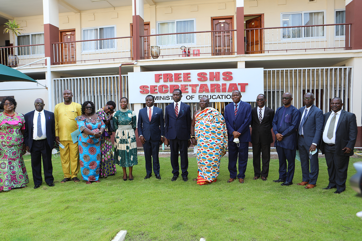 A group picture with Governing Council Members with the Education Minister