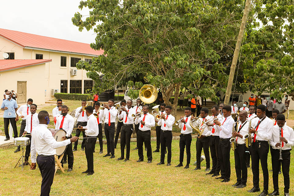 The University Band performing at the function