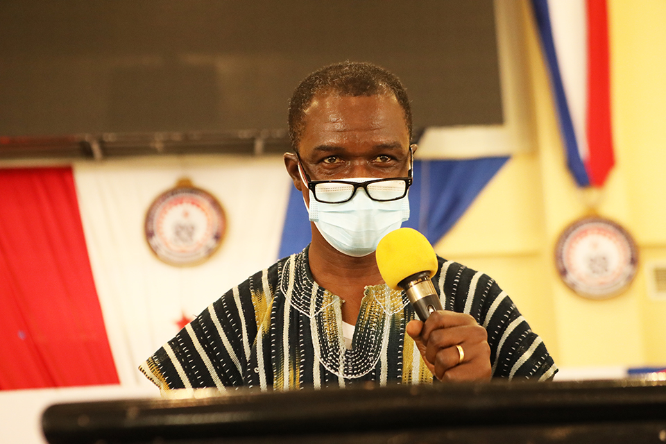 Deputy Registrar, Division of Operations, Mr. Alexander W. Essah commending Sis. Ackon and her executives for the great work done during her time in office