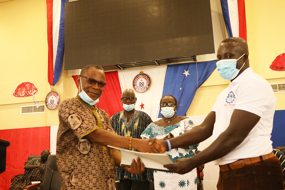 New TEWU-UEW Chairperson, Bro. Ofori Atta (in white)