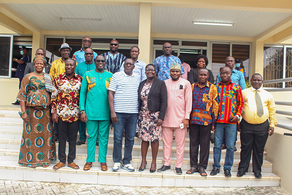 The ECOWAS delegation with Management of the University after the visit