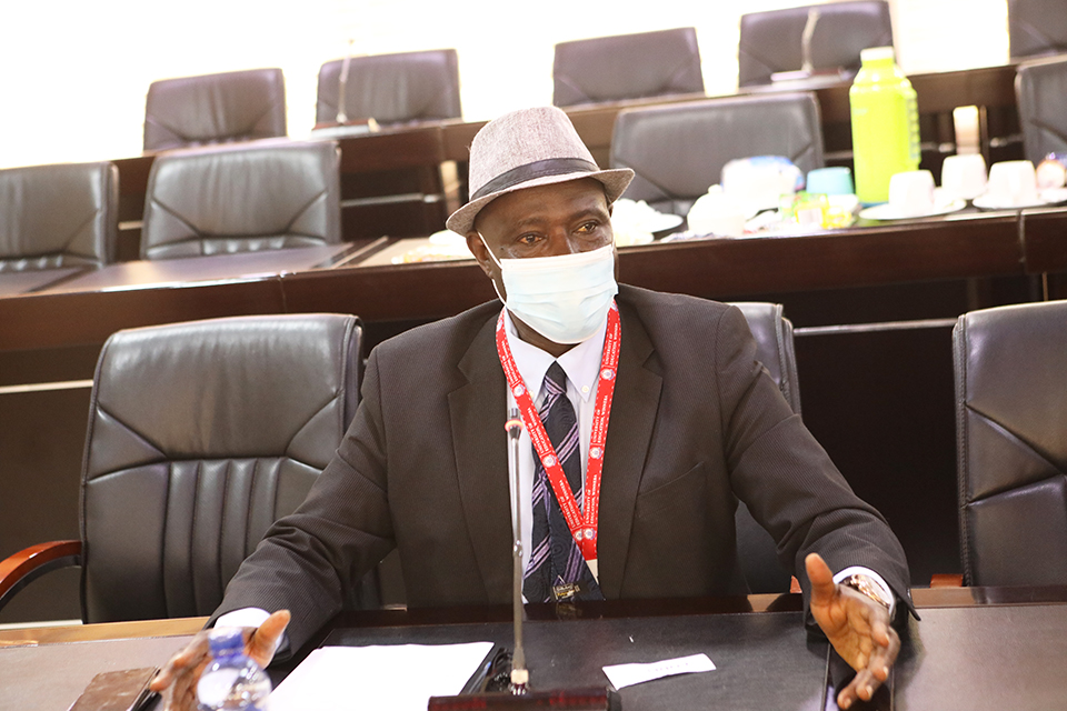 College Principal, Prof. Francis Owusu Mensah speaking on behalf of the Registrar, UEW