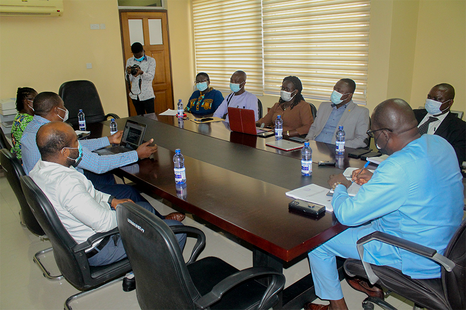 UEW officials with members of GTEC during deliberations on the professional leadership programme at the North Campus