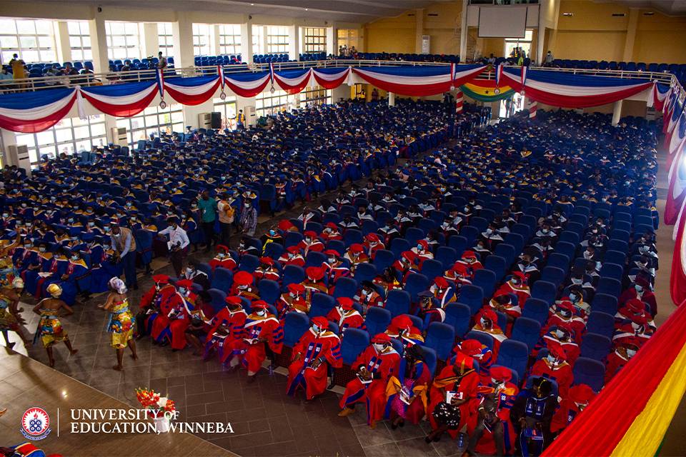 An aerial shot of the Jophus Anamuah Mensah Conference Centre during the 26th Congregation