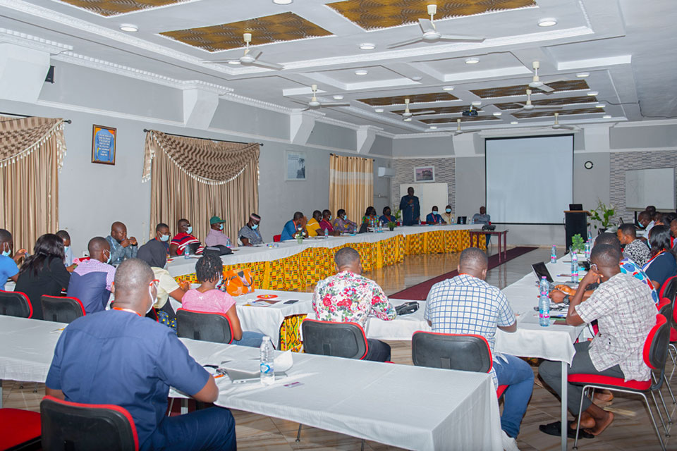 Attendees during the Ag. Vice-Chancellor's keynote address at Tutu-Aburi