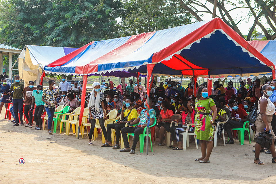 A cross-section of students and staff converged at the premises of the Hall for the exercise