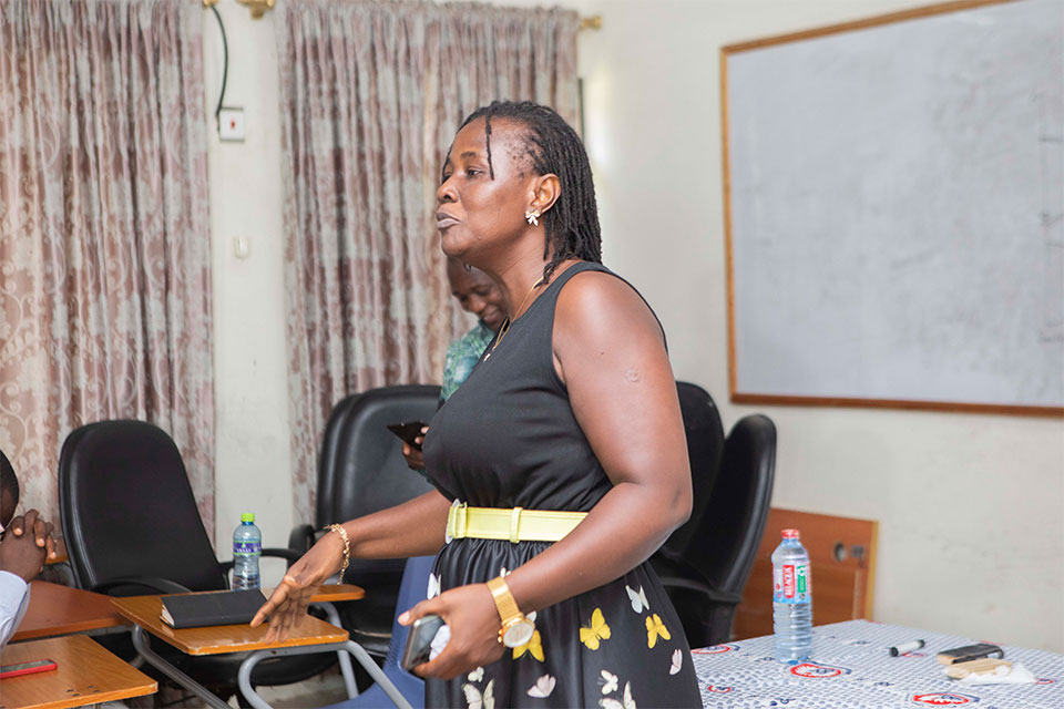 Dr. Gifty Appiah-Adjei, speaking at the seminar series