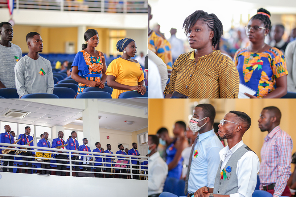 Matriculants during the ceremony