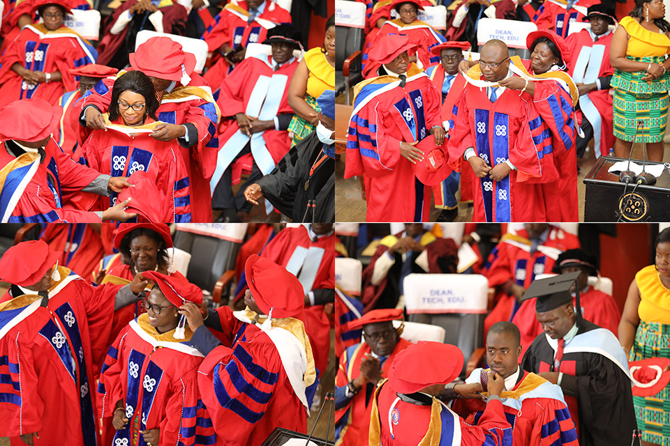 PhD students being honoured for their academic prowess