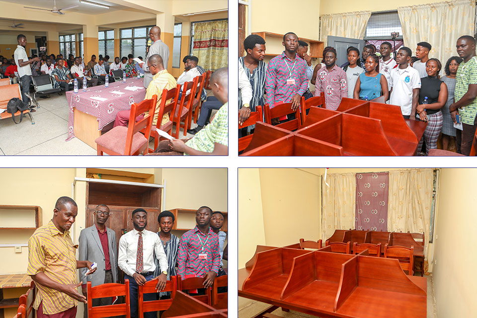 Sections of the outdoored reading room