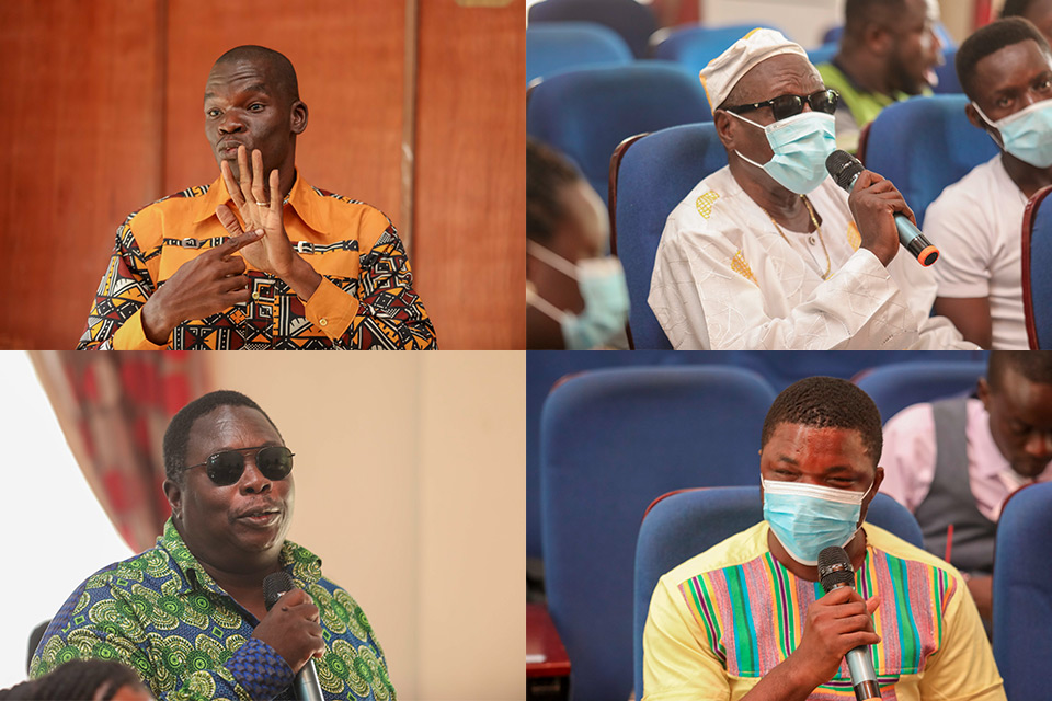 Sections of participants making contribution 