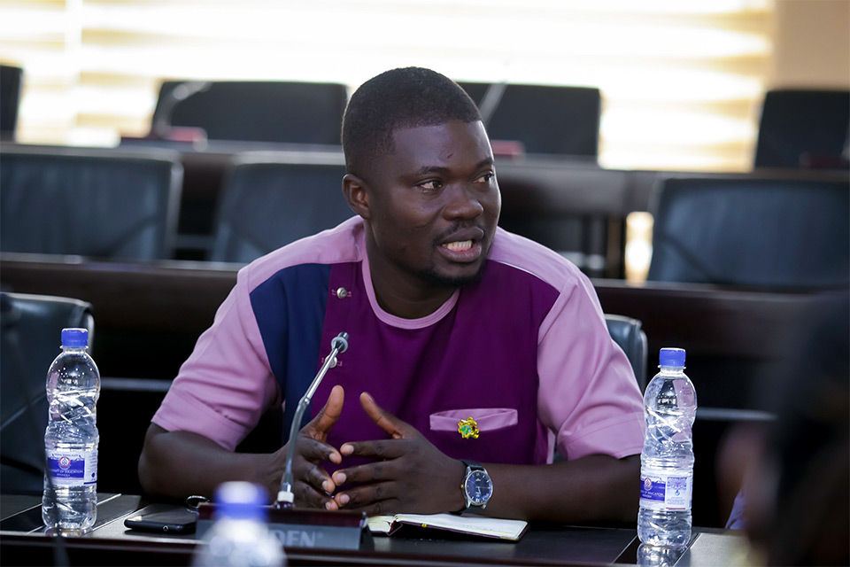Mr. Joseph Amarh Amartey, apprising the Vice-Chancellor on preparations towards YOTOFEST 2022