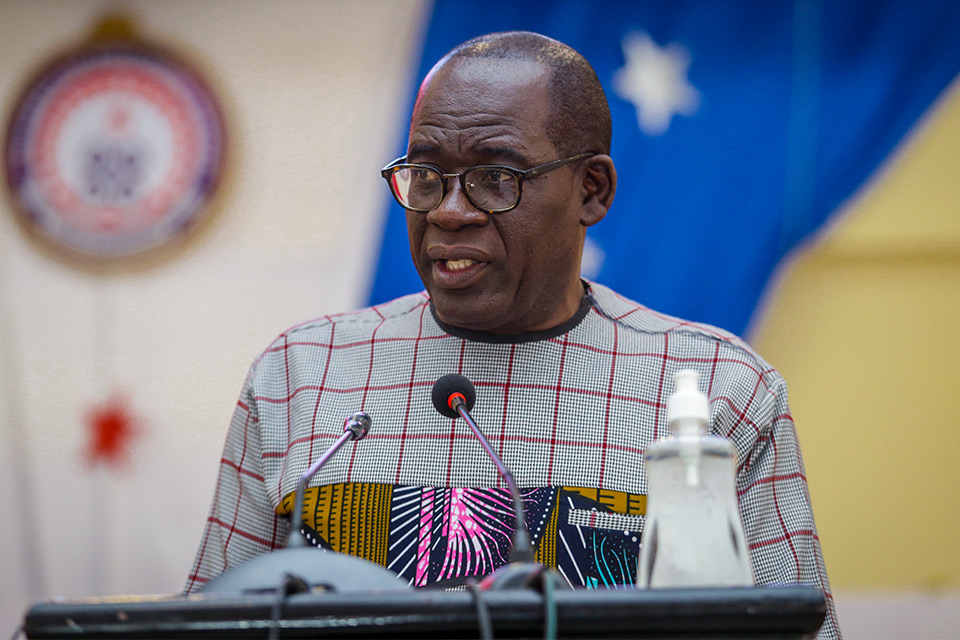 Pro-Vice-Chancellor, Prof. Andy Ofori-Birikorang, commends the faculty for their efforts organising the conference amidst consequences of COVID-19