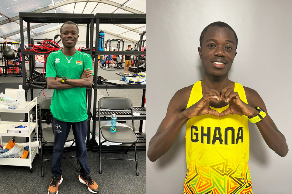 UEW athletes Gifty Oku and William Amponsah during the 22nd Edition of the Commonwealth Games at Birmingham