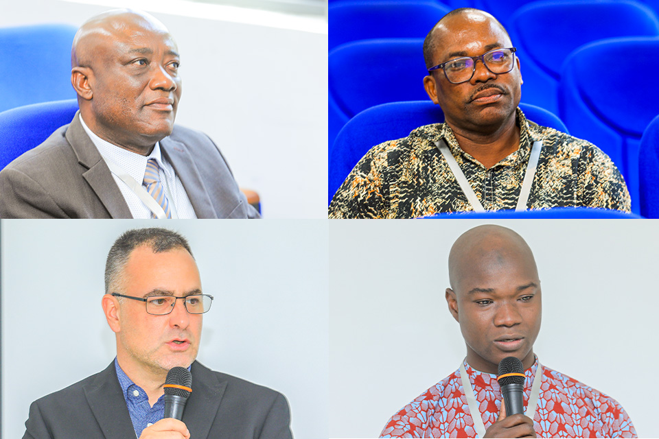 Henning Schreiber (bottom left), Prof. Charles K. Assuah (top left), Dr. Harrison Golo (top right) and Issa Fofana