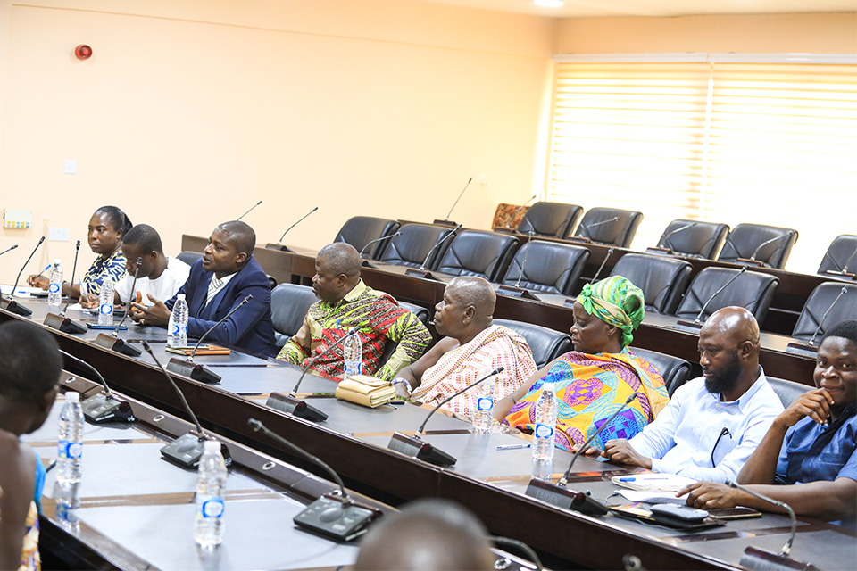 A cross-section of the delegation at the Council Chamber of UEW