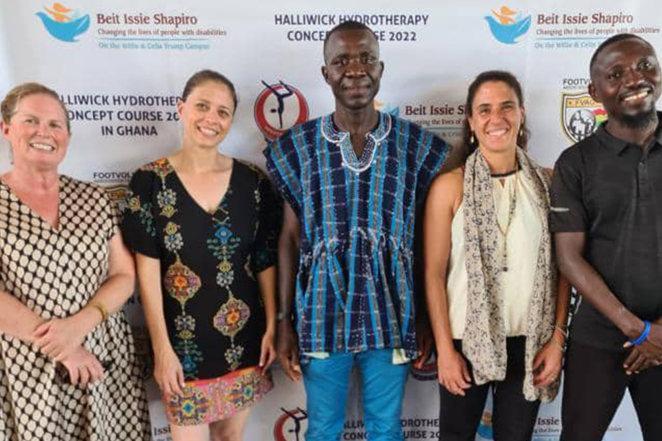 Dr. Munkaila Seibu (middle), Head of HPERS, in a photograph with the facilitators