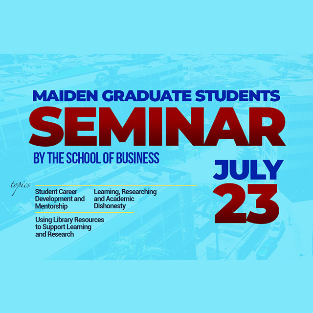 Maiden Graduate Students Seminar by the School of Business