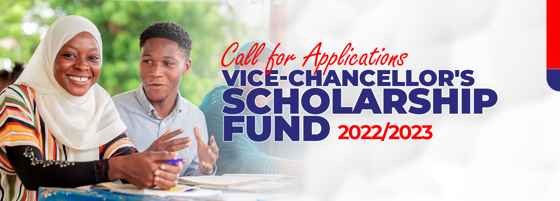  Call for Applications | Vice-Chancellor's Scholarship Fund 2022/2023