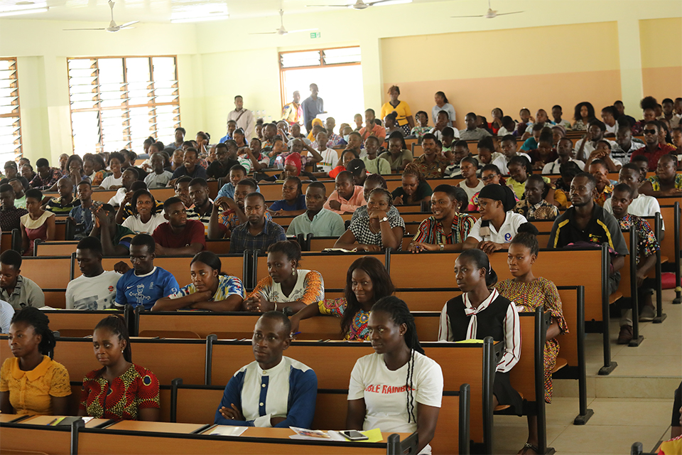 A cross-section of fresh students at the orientation