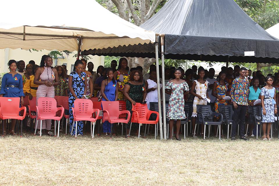 A cross-section of matriculants at the Ajumako Campus of UEW