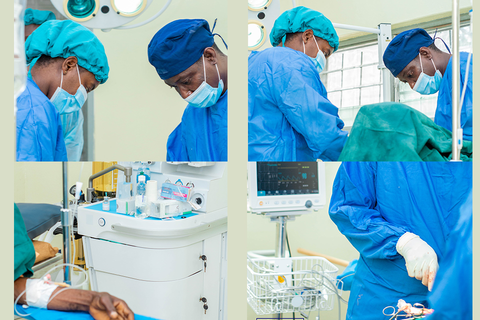 Sections of the three surgeries  