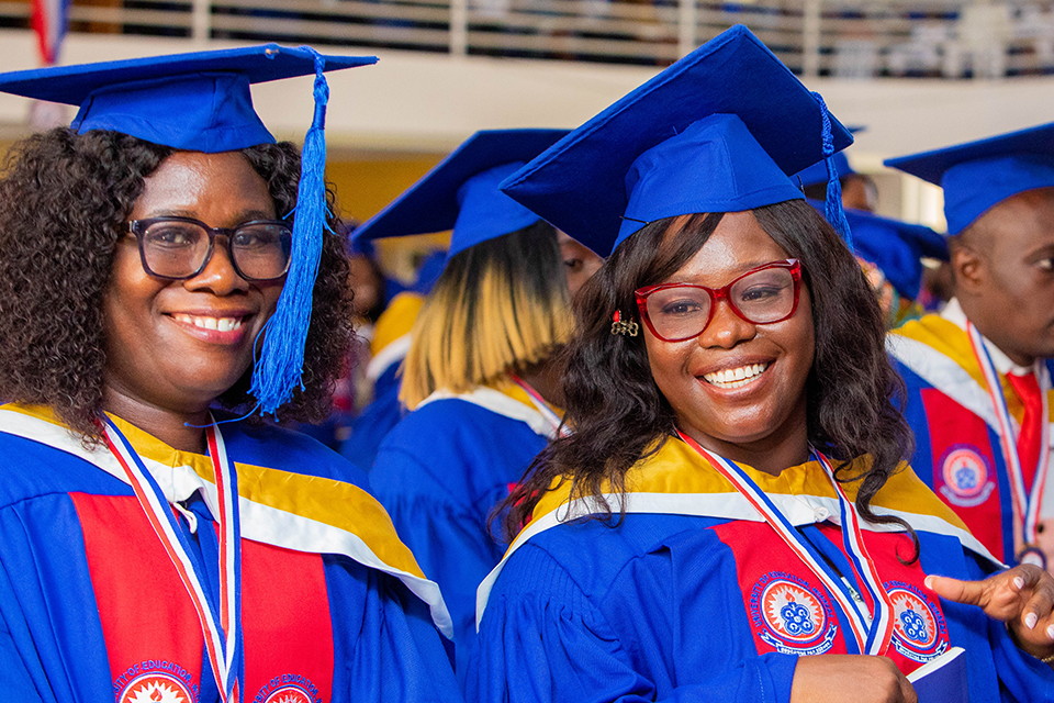 Jubilant students after the ceremony 