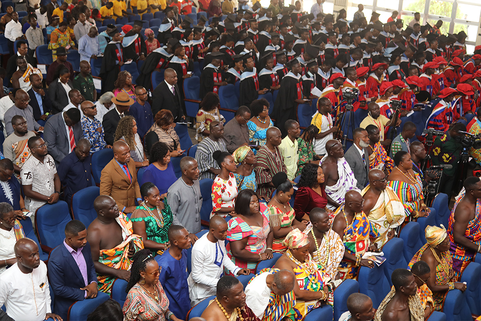 An aerial shot of distinguished invitees