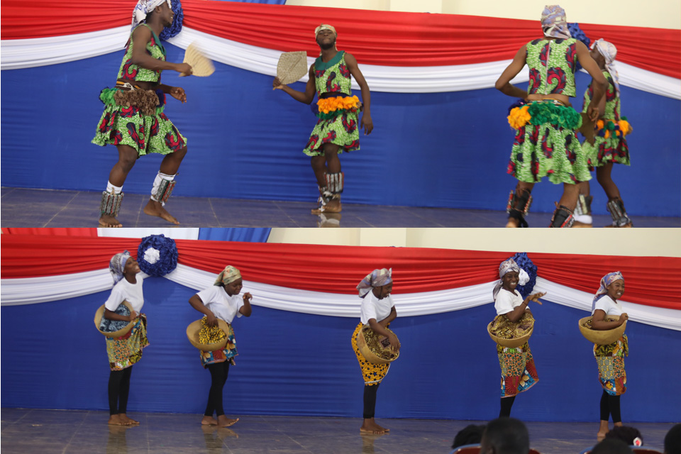 A cultural display by students at the Department of Theatre Arts