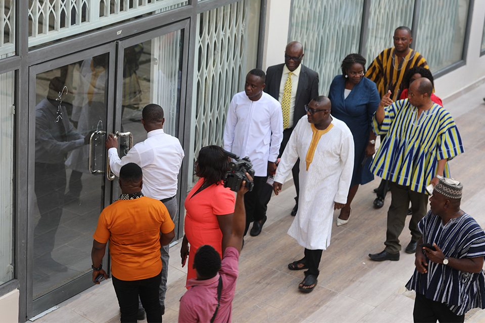 UEW Management touring the Commercial Centre