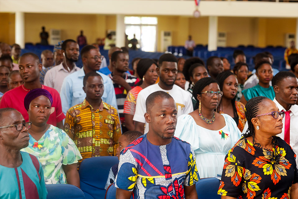 A handful of first-year sandwich students during the matriculation ceremony