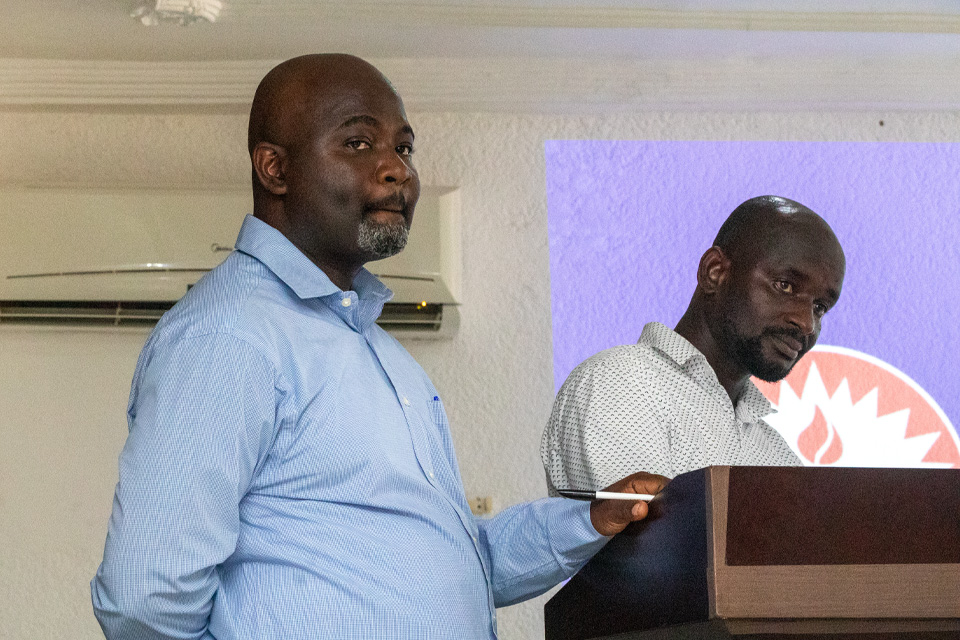 Dr. Augustine Monney (right) and Mr. Raymond Bentum Boison (left)